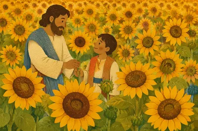 Sunny Summer Sunflower Field in Bloom
