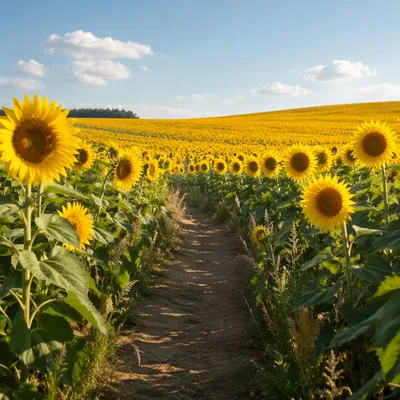 Sunny Sunflower Path of Hope