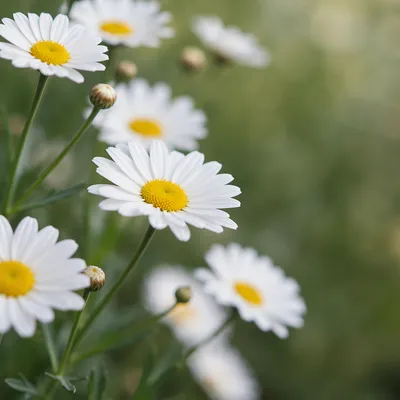 White Daisy Flowers in Quiet Garden