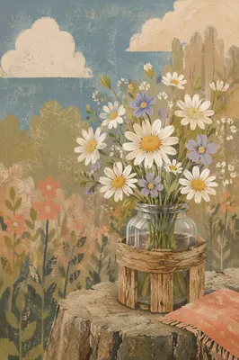 Rustic Wildflower Bouquet in Glass Jar