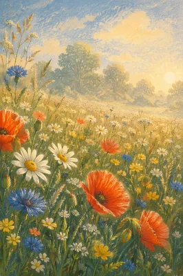 Spring Wildflower Meadow at Golden Dawn