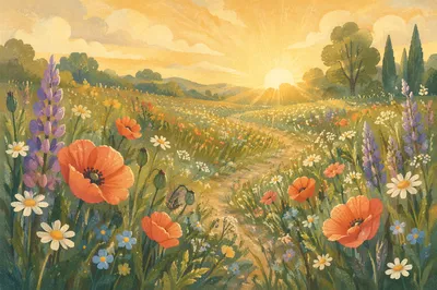 Wildflower Meadow in Morning Praise