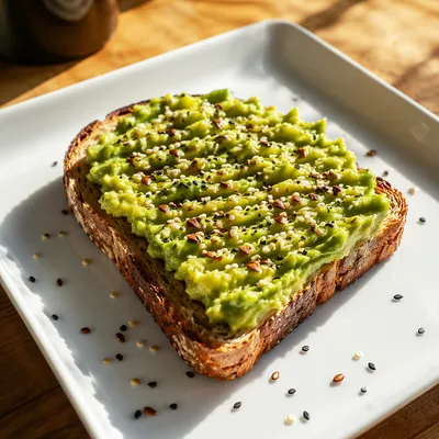 Trendy Avocado Toast Brunch Plate