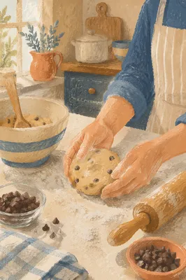 Cozy Hands Shaping Cookie Dough