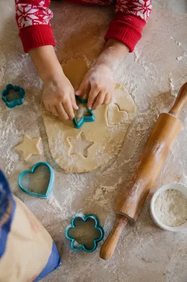 Children Baking Cookies in Cozy Kitchen