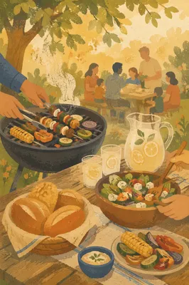 Golden Hour Backyard Barbecue Fellowship
