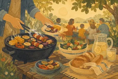 Golden Backyard Barbecue Fellowship Cookout
