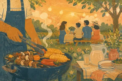 Summer Backyard Barbecue Fellowship Cookout