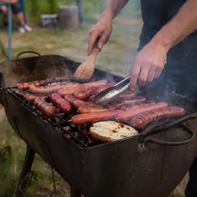 Rustic Outdoor Barbecue Grill Summer Cookout