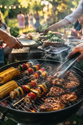 Summer Backyard Barbecue Grill Gathering
