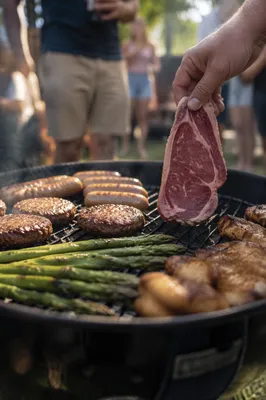 Backyard Summer Barbecue Grill Close-Up
