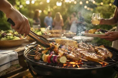 Summer Backyard Barbecue Grill Feast