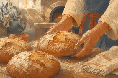Fresh Artisan Loaves in Dawn Bakery