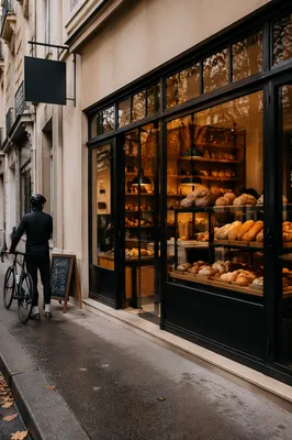 Artisan Bakery Storefront With Fresh Loaves