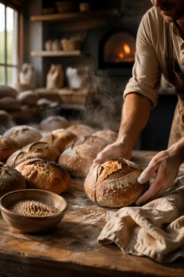 Fresh Artisan Loaves in Dawn Bakery