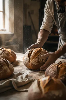 Fresh Artisan Bread at Dawn