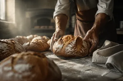Fresh Artisan Loaves in Dawn Bakery