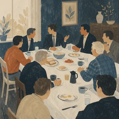 Quiet Church Breakfast Fellowship Table