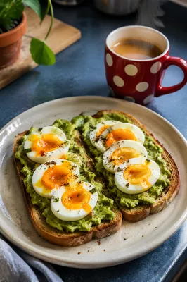 Cozy Avocado Egg Toast Breakfast Scene