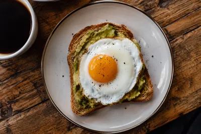 Rustic Avocado Egg Toast Breakfast Scene