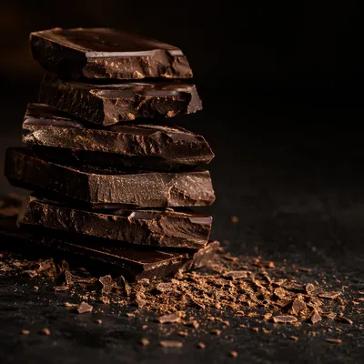 Moody Dark Chocolate Close-Up Still Life