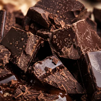 Rich Dark Chocolate Dessert Macro Close Up