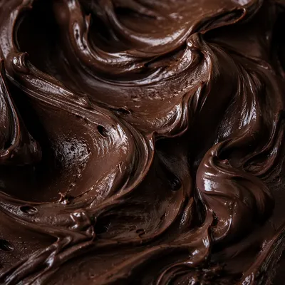 Decadent Dark Chocolate Ganache Texture Close-Up