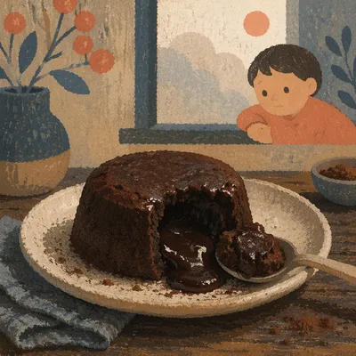 Rich Dark Chocolate Dessert Close Up