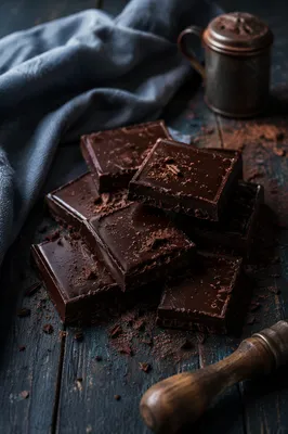 Rich Dark Chocolate Dessert Close Up
