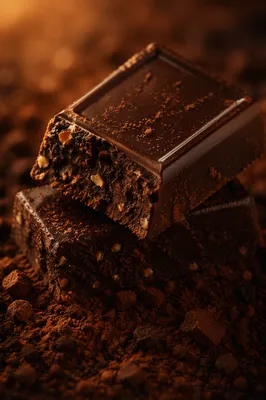 Rich Dark Chocolate Dessert Close-Up