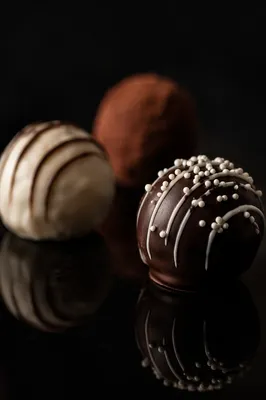 Luxurious Dark Chocolate Truffle Close-Up