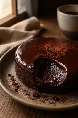 Rich Flourless Chocolate Cake Close Up