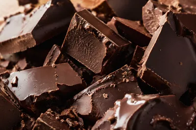 Rich Dark Chocolate Dessert Macro Close Up