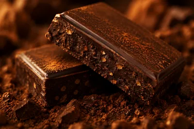 Rich Dark Chocolate Dessert Close-Up