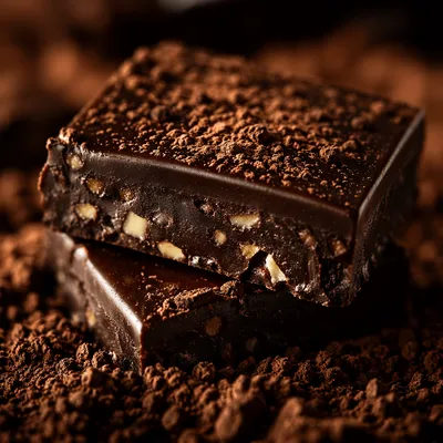 Luxurious Dark Chocolate Dessert Close-Up