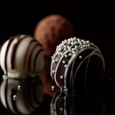 Luxurious Dark Chocolate Truffle Close-Up