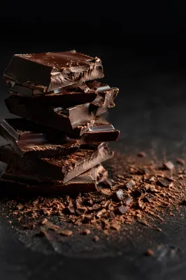 Moody Dark Chocolate Dessert Close Up