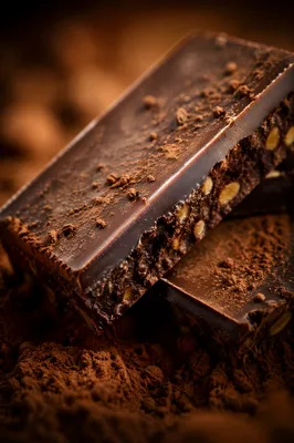 Rich Dark Chocolate Dessert Close-Up