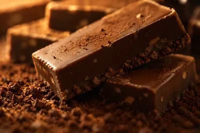Luxurious Dark Chocolate Dessert Close Up