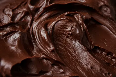 Decadent Dark Chocolate Ganache Macro Texture