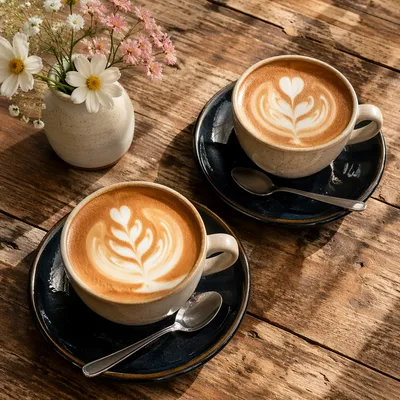 Morning Latte Art Cafe Fellowship