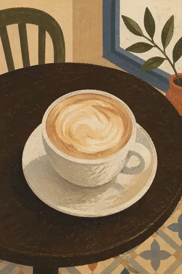 Morning Cappuccino With Soft Latte Art