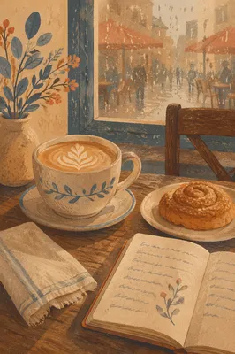 Peaceful Morning Latte and Journal