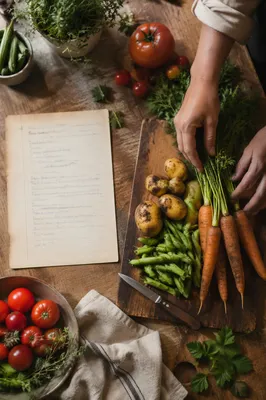 Grateful Kitchen Hands Preparing Fresh Vegetables