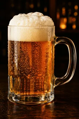 Amber Craft Beer Mug in Dark Pub