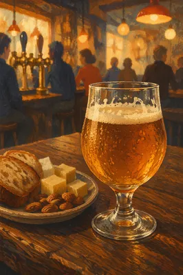 Amber Craft Beer with Rustic Pub Pairing