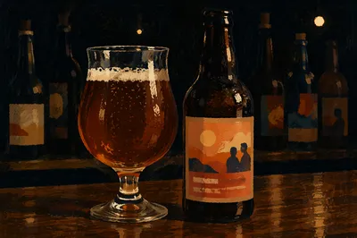 Amber Craft Beer on Moody Pub Bar