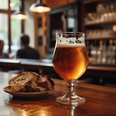 Amber Craft Beer with Rustic Pub Pairing