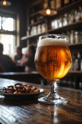 Amber Craft Beer in Cozy Pub