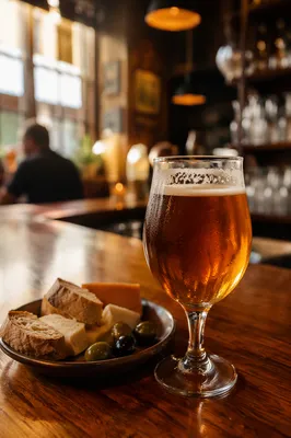 Amber Craft Beer with Rustic Pub Pairing